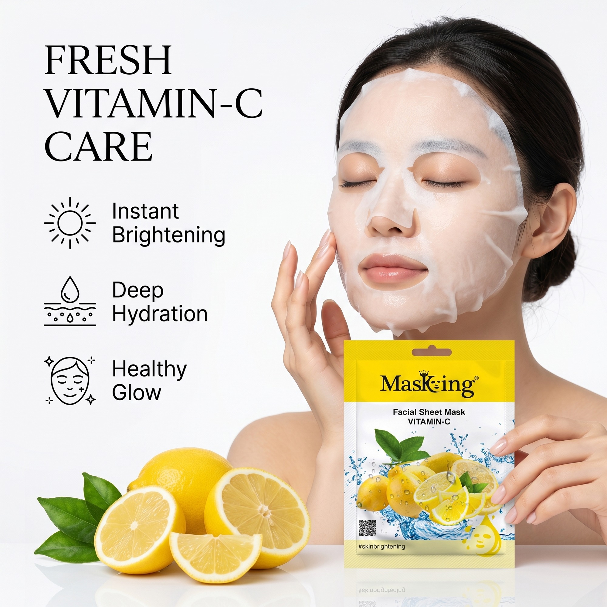 Beauty Vitamin-C Facial Sheet Mask