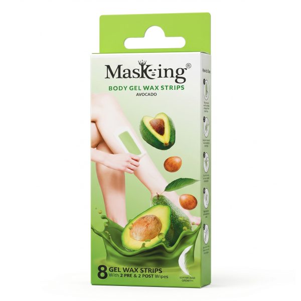 Full Body Gel Waxing Strips with Avocado Extract (8 Strips)