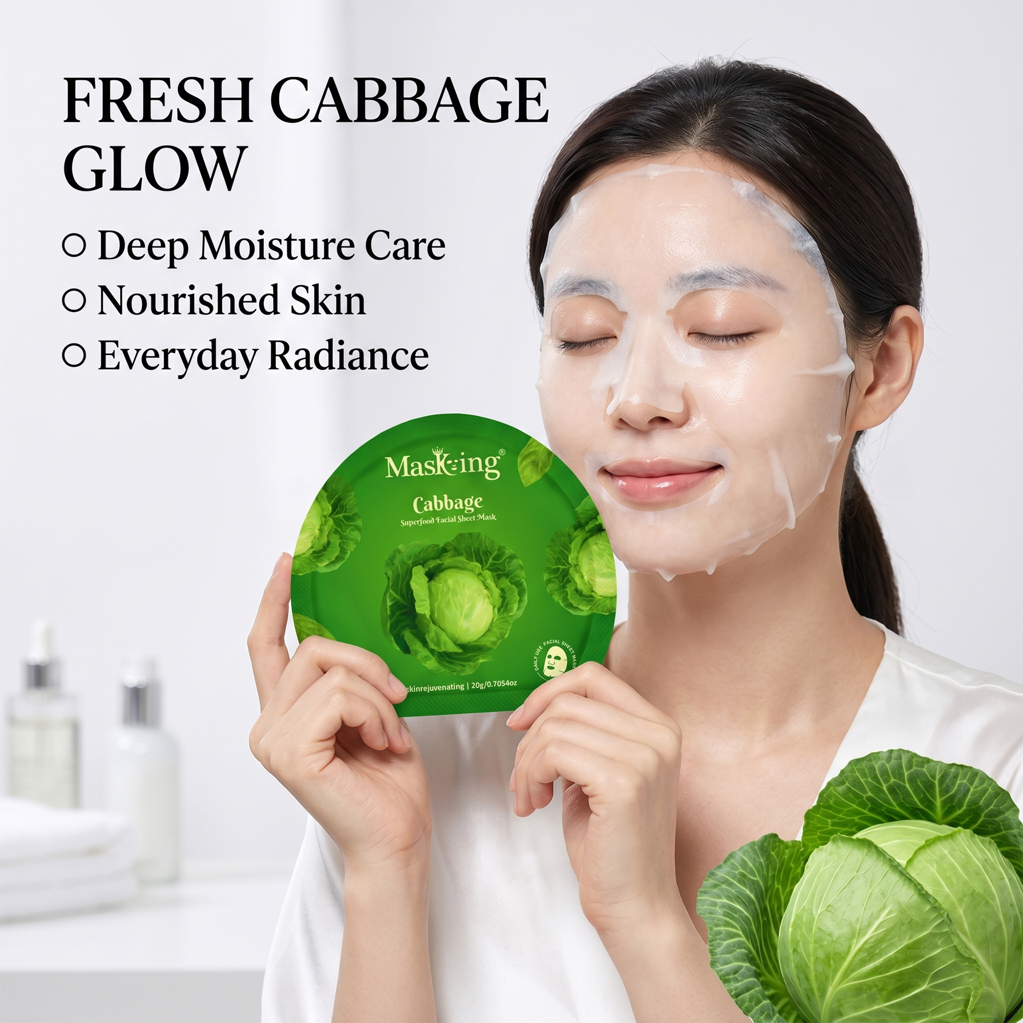 Superfood Cabbage Facial Sheet Mask